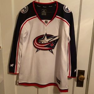 Women's Columbus Blue Jackets Fanatics Brand White Away Breakaway Jersey